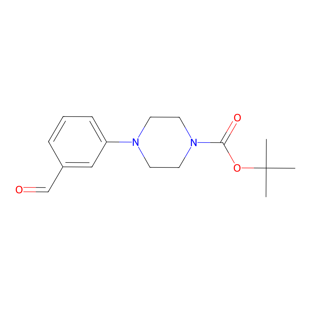 1-Boc-4-(3-Formylphenyl)piperazine molecular structure, CAS 1257849-25-4
