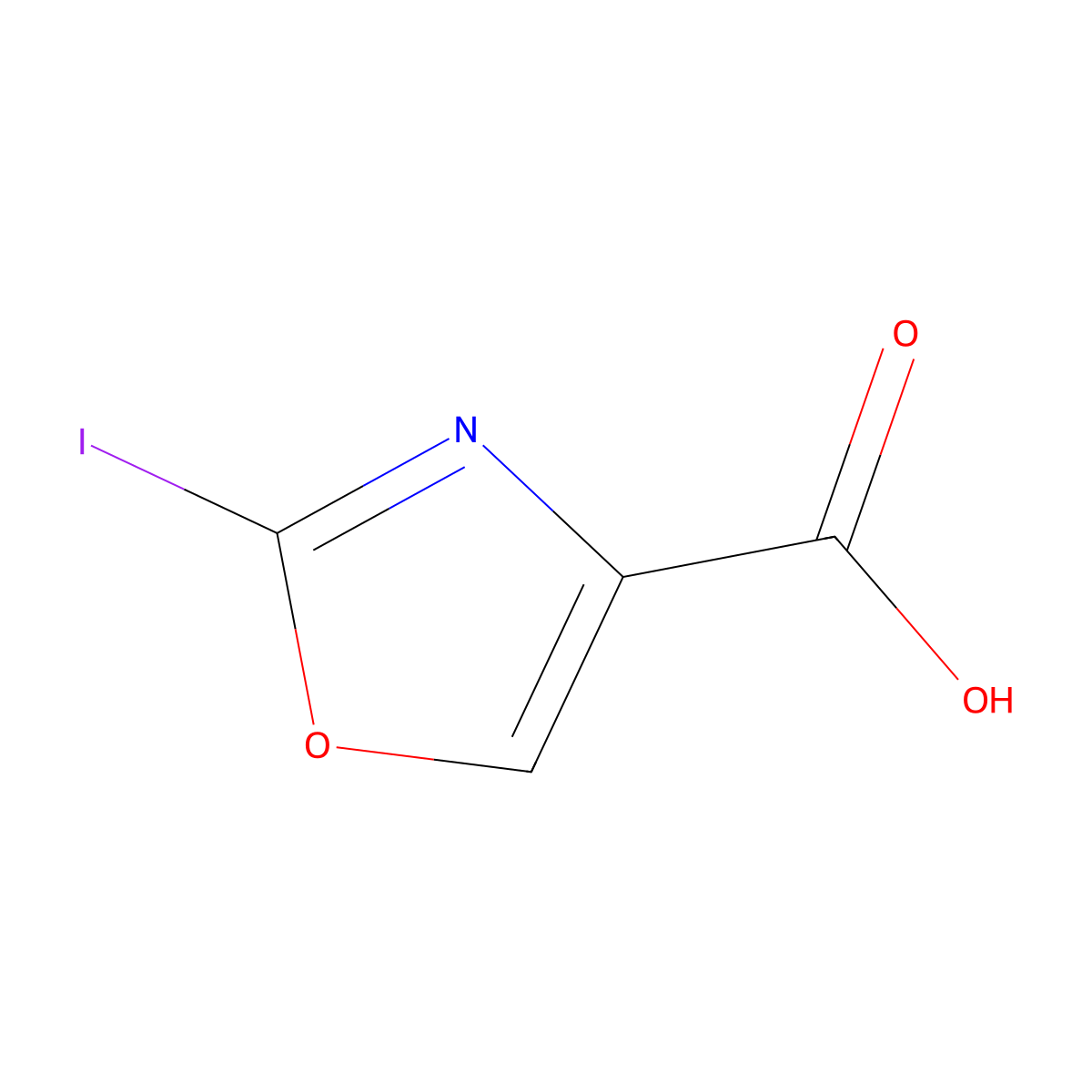 2-Iodooxazole-4-carboxylic acid molecular structure, CAS 1257849-68-5