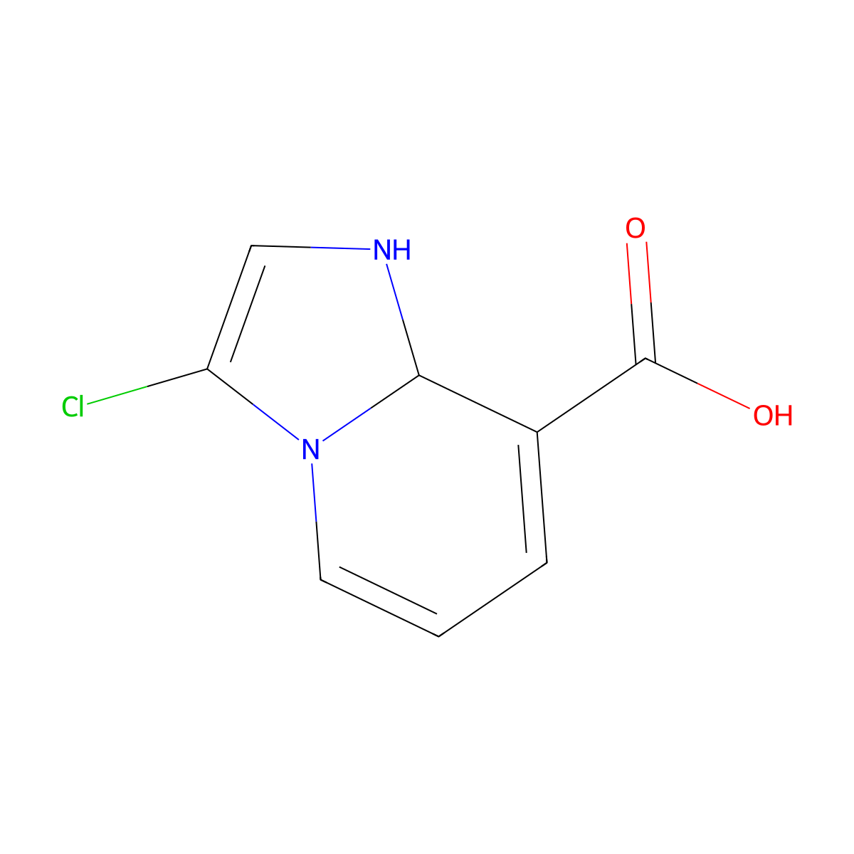 3-Chloro-1,8a-dihydroimidazo[1,2-a]pyridine-8-carboxylic acid molecular structure, CAS 1257852-46-2
