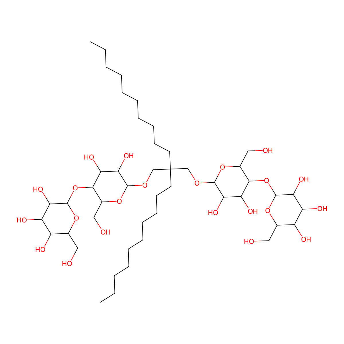 Lauryl Maltose Neopentyl Glycol molecular structure, CAS 1257852-96-2