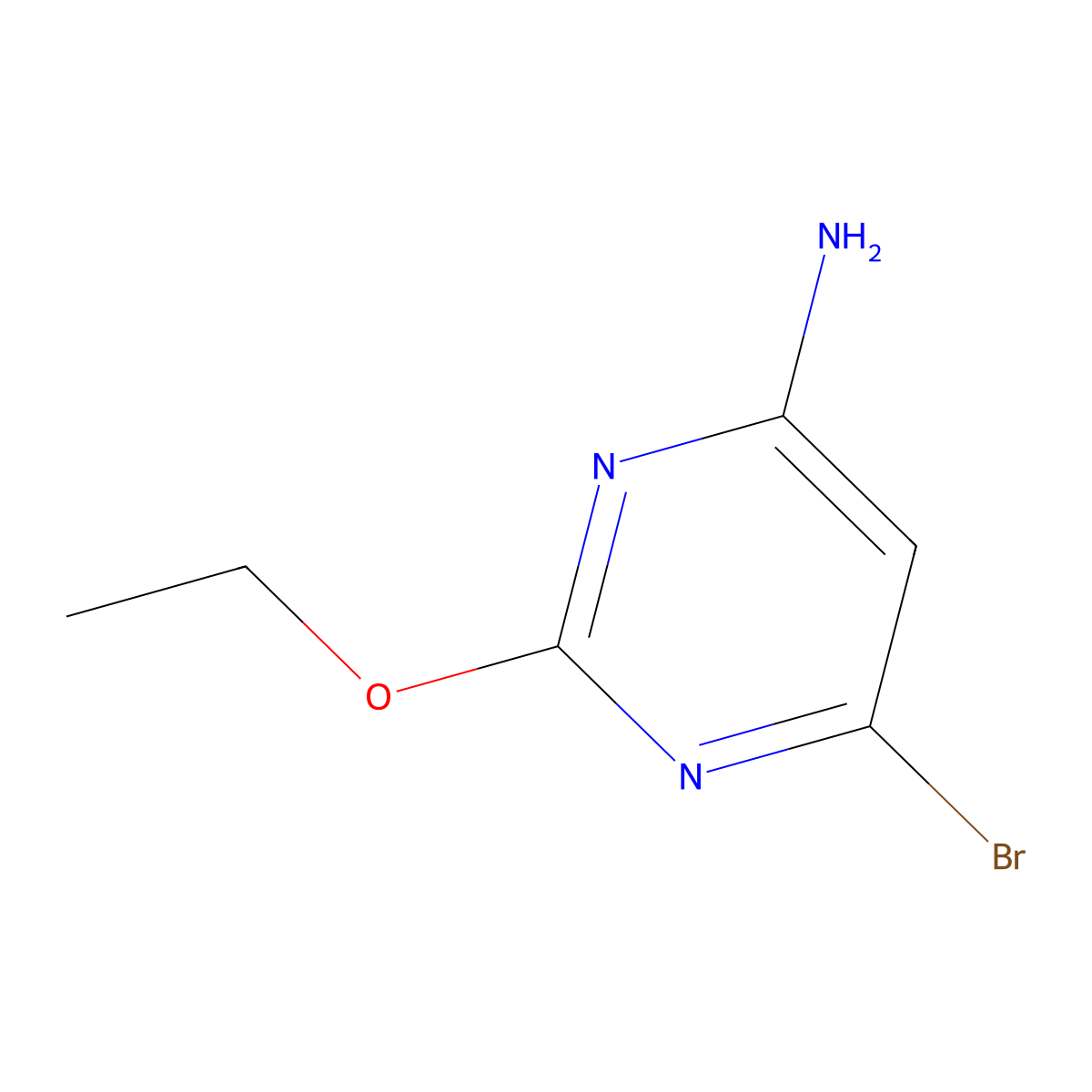 6-Bromo-2-ethoxypyrimidin-4-amine molecular structure, CAS 1257853-17-0