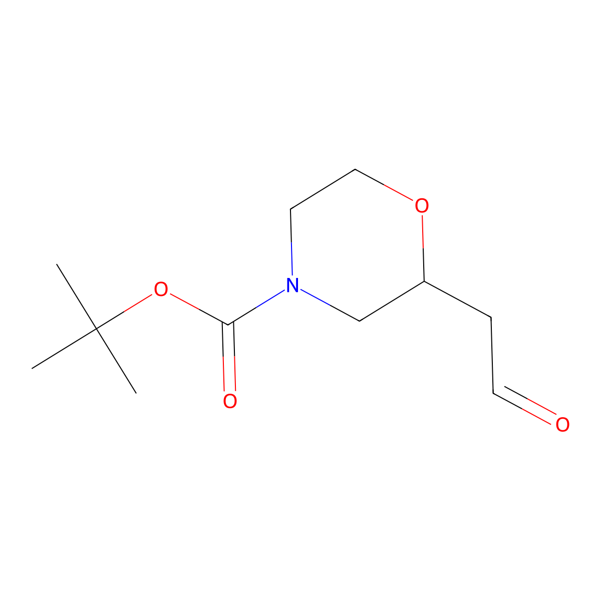 (R)-N-Boc-2-(2-Oxoethyl)morpholine molecular structure, CAS 1257853-70-5