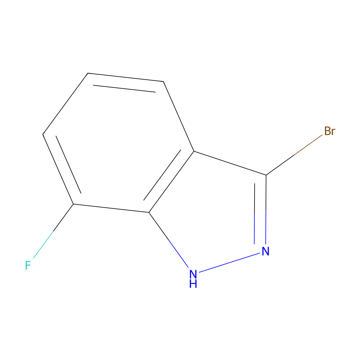 3-Bromo-7-fluoro-1H-indazole molecular structure, CAS 1257853-72-7