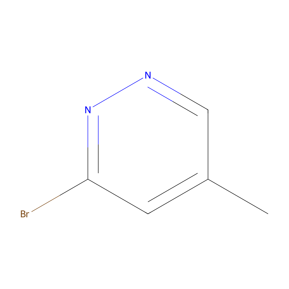 3-Bromo-5-methylpyridazine molecular structure, CAS 1257854-82-2