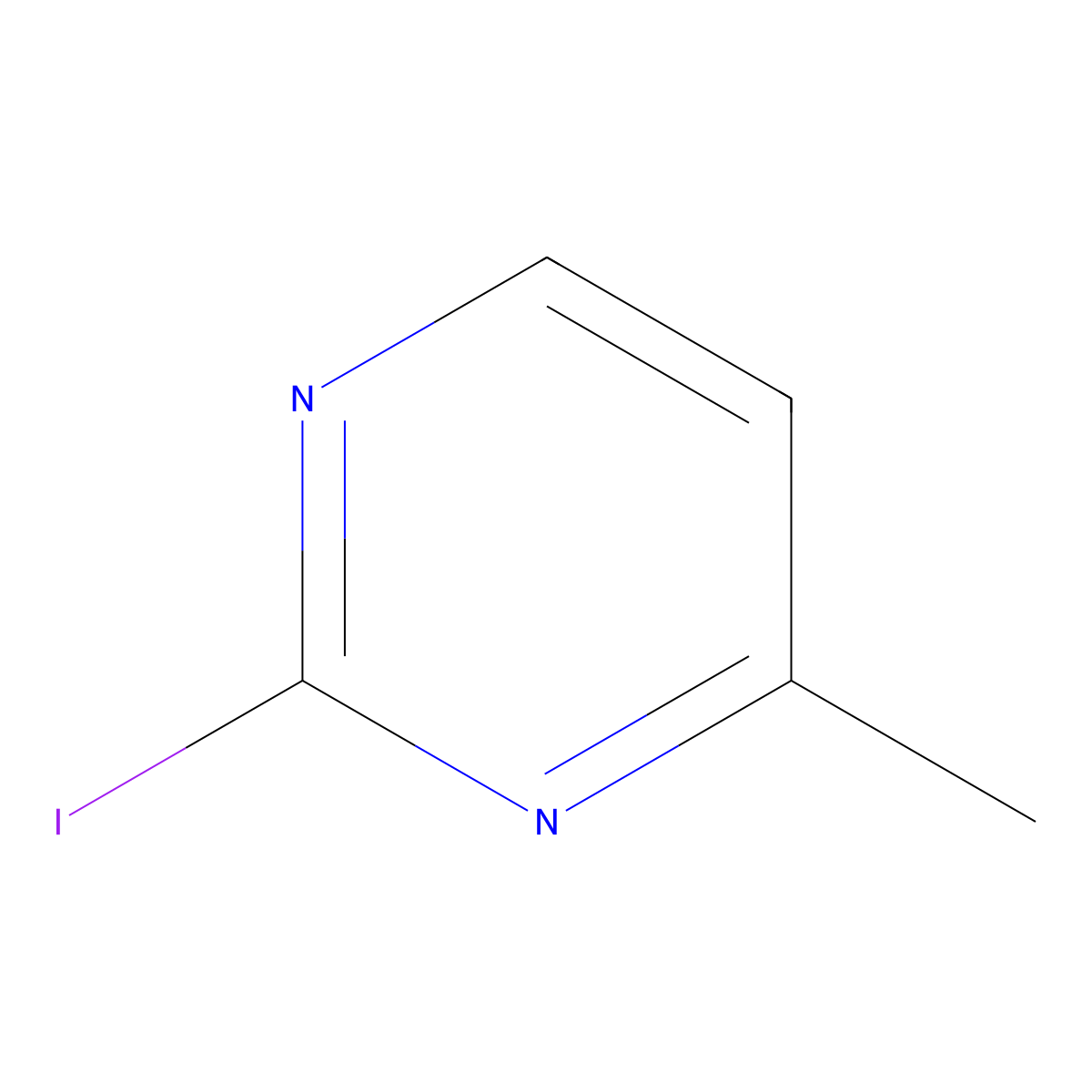 2-Iodo-4-methylpyrimidine molecular structure, CAS 1257854-91-3