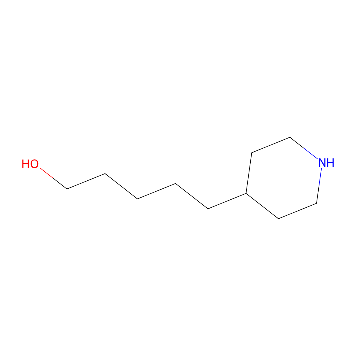 5-(Piperidin-4-yl)pentan-1-ol molecular structure, CAS 1257855-55-2