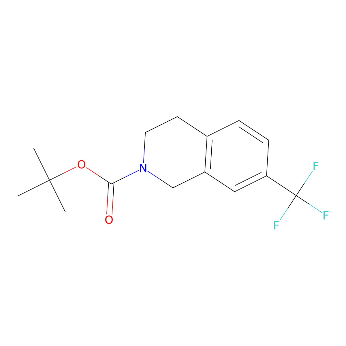 tert-Butyl 7-(trifluoromethyl)-3,4-dihydroisoquinoline-2(1H)-carboxylate molecular structure, CAS 1257855-77-8