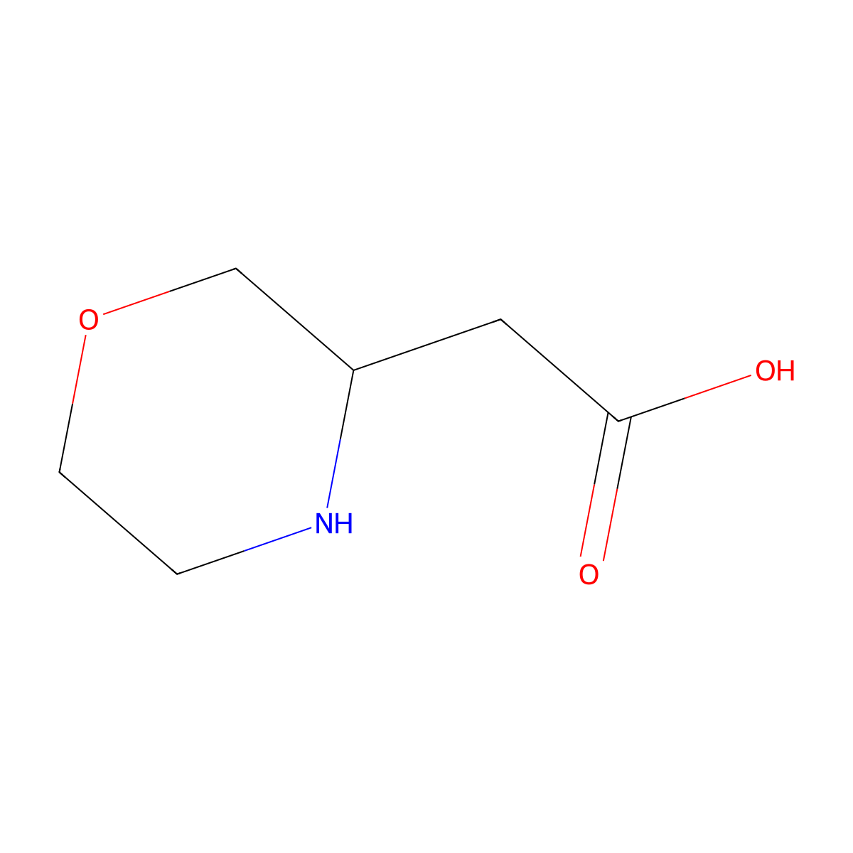 (S)-Morpholin-3-yl-acetic acid molecular structure, CAS 1257856-13-5