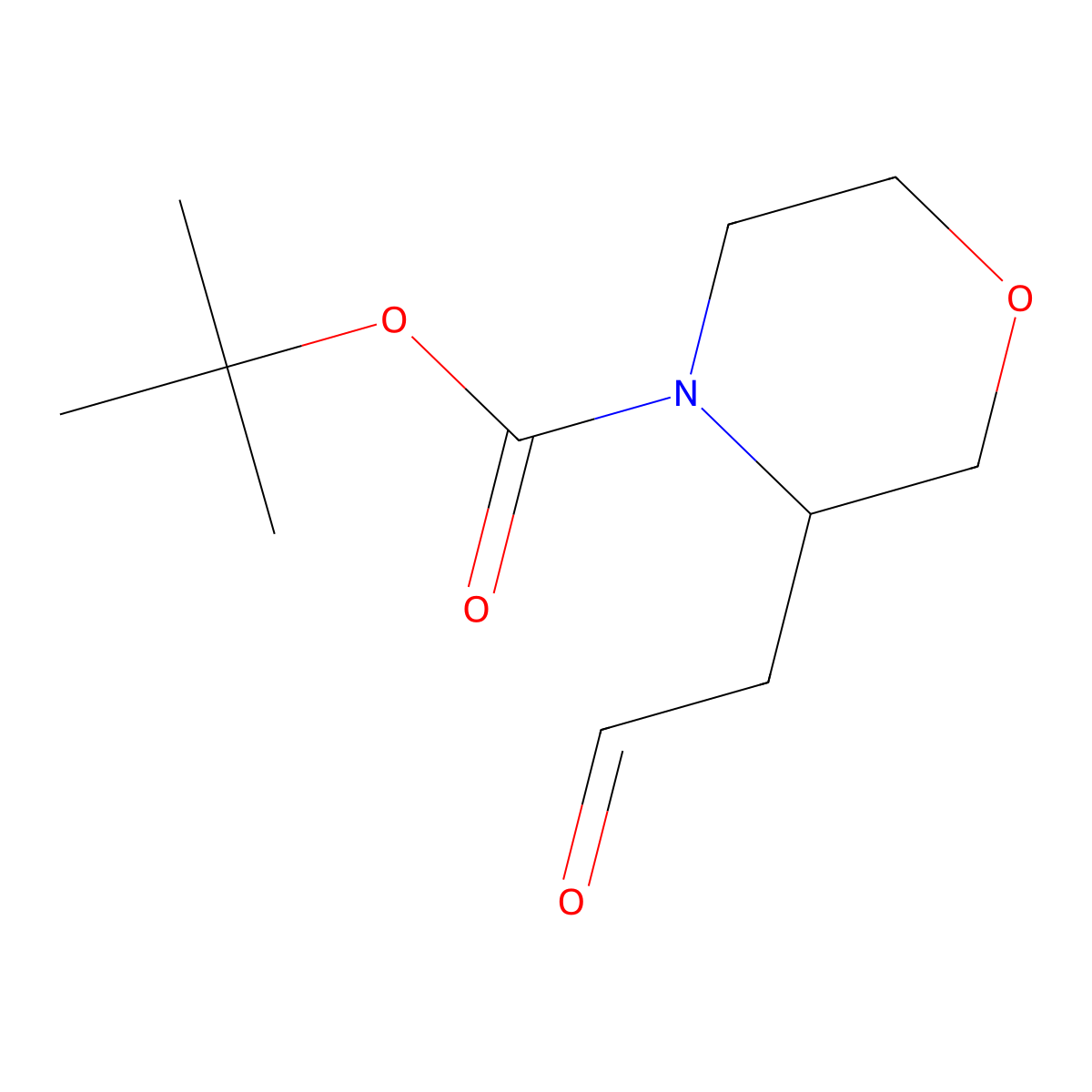 (R)-N-Boc-3-(2-Oxo-ethyl)-morpholine molecular structure, CAS 1257856-87-3