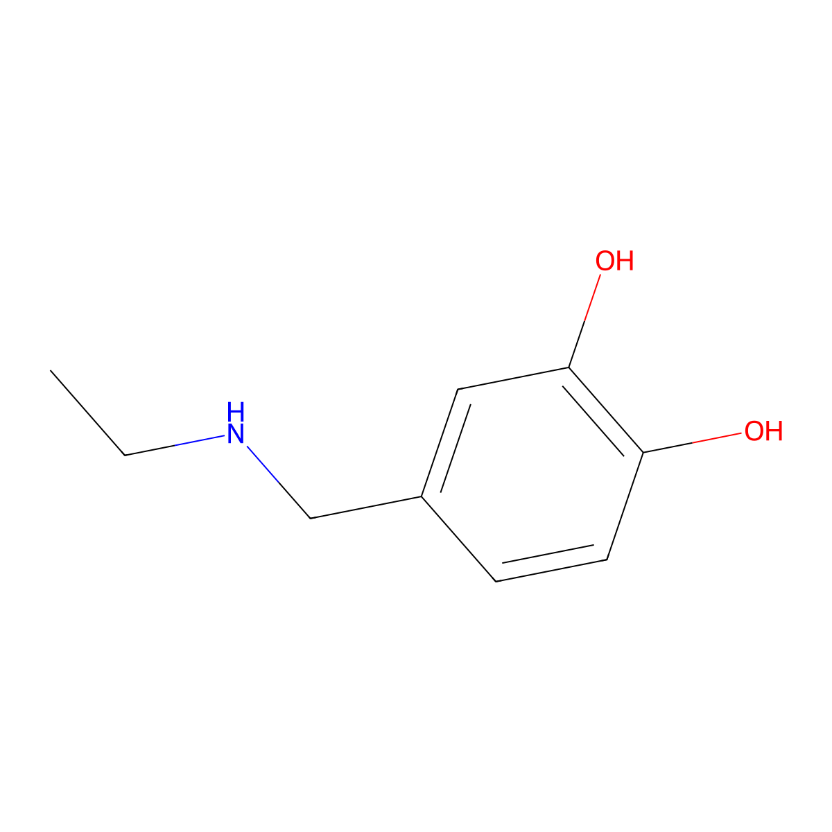 4-[(Ethylamino)methyl]pyrocatechol molecular structure, CAS 125789-63-1