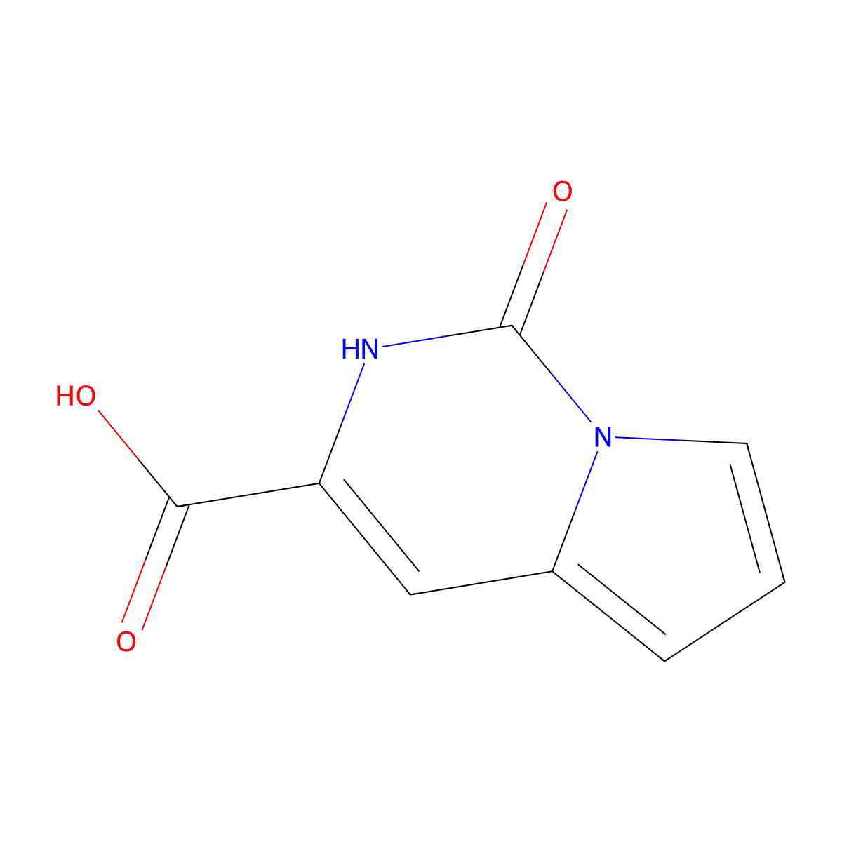 1-oxo-1H,2H-pyrrolo(1,2-c)pyrimidine-3-carboxylic acid molecular structure, CAS 1257901-69-1