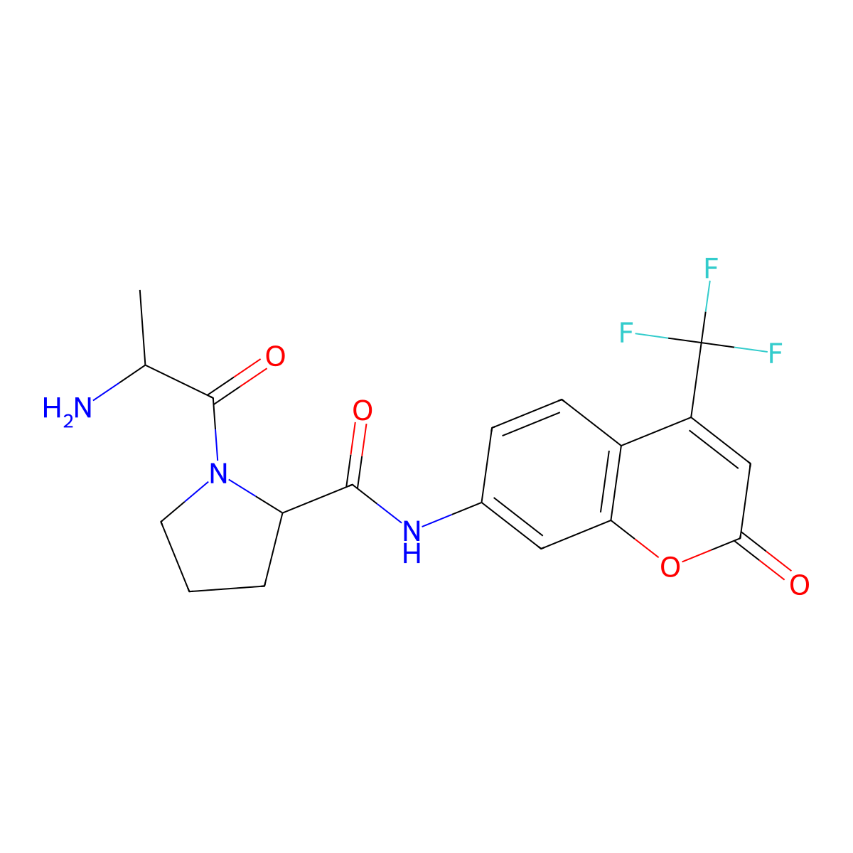 H-Ala-Pro-AFC molecular structure, CAS 125791-92-6