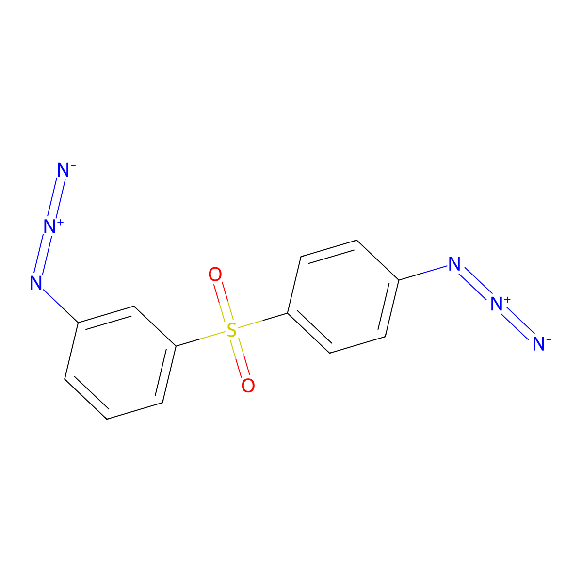 Benzene, 1-azido-3-[(4-azidophenyl)sulfonyl]- molecular structure, CAS 125792-04-3