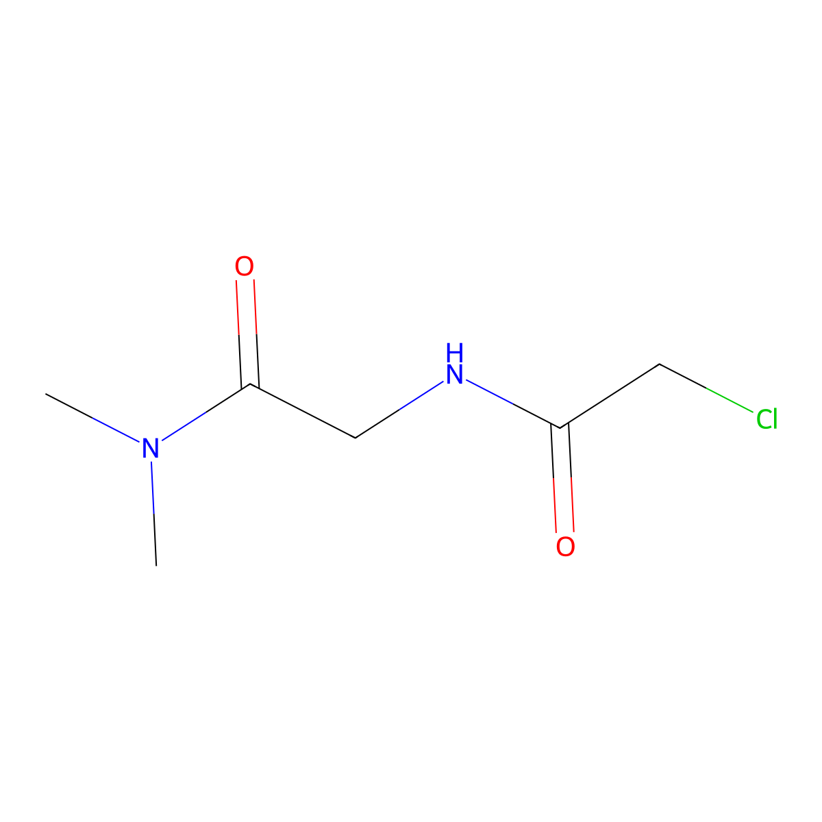 2-chloro-N-[(dimethylcarbamoyl)methyl]acetamide molecular structure, CAS 125794-22-1