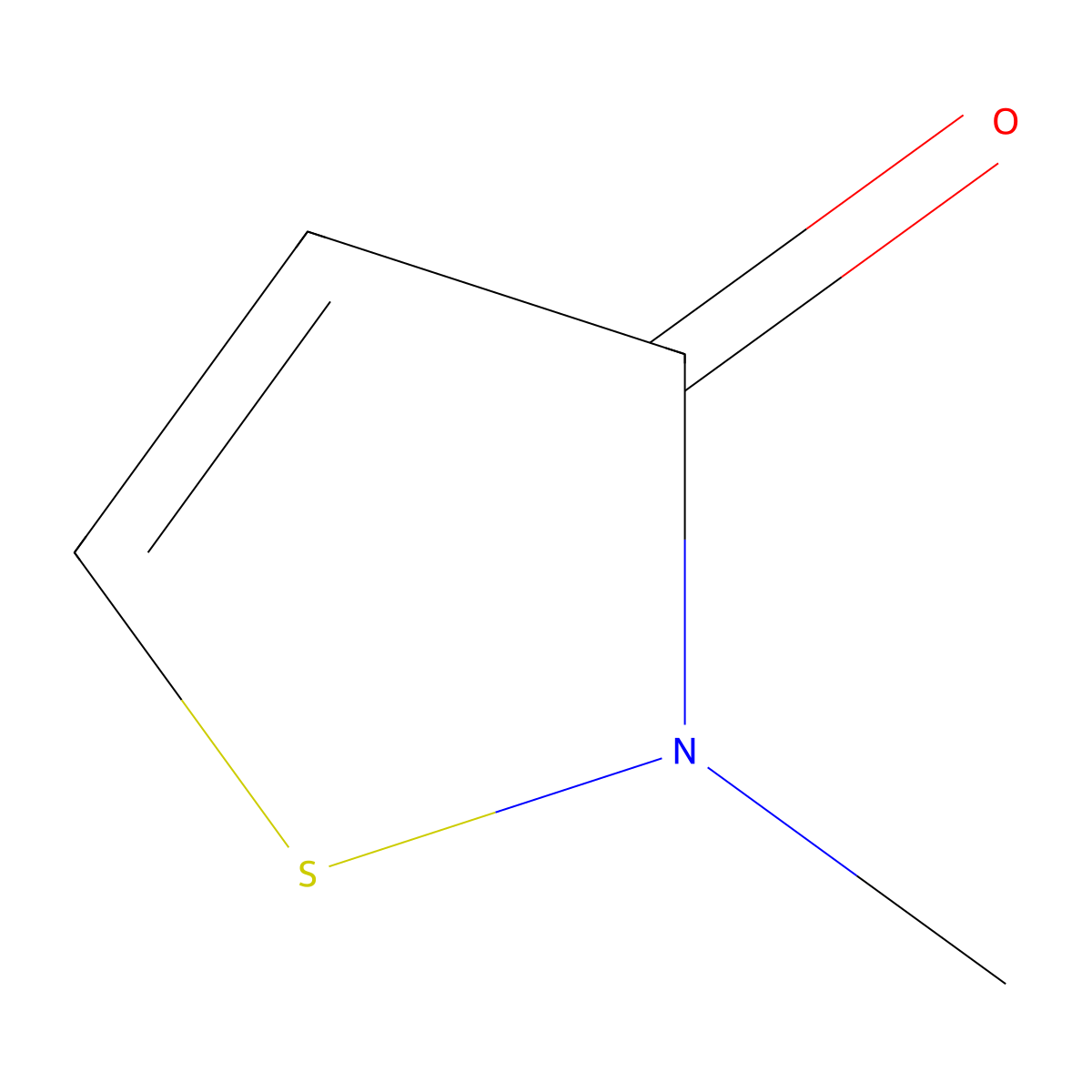 Methylisothiazolinone molecular structure, CAS 125794-71-0