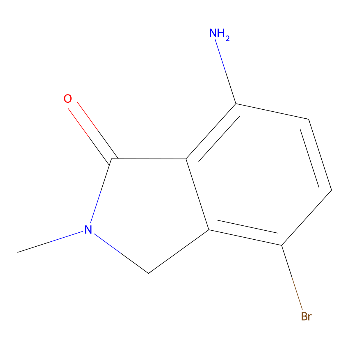 7-Amino-4-bromo-2-methylisoindolin-1-one molecular structure, CAS 1257996-53-4