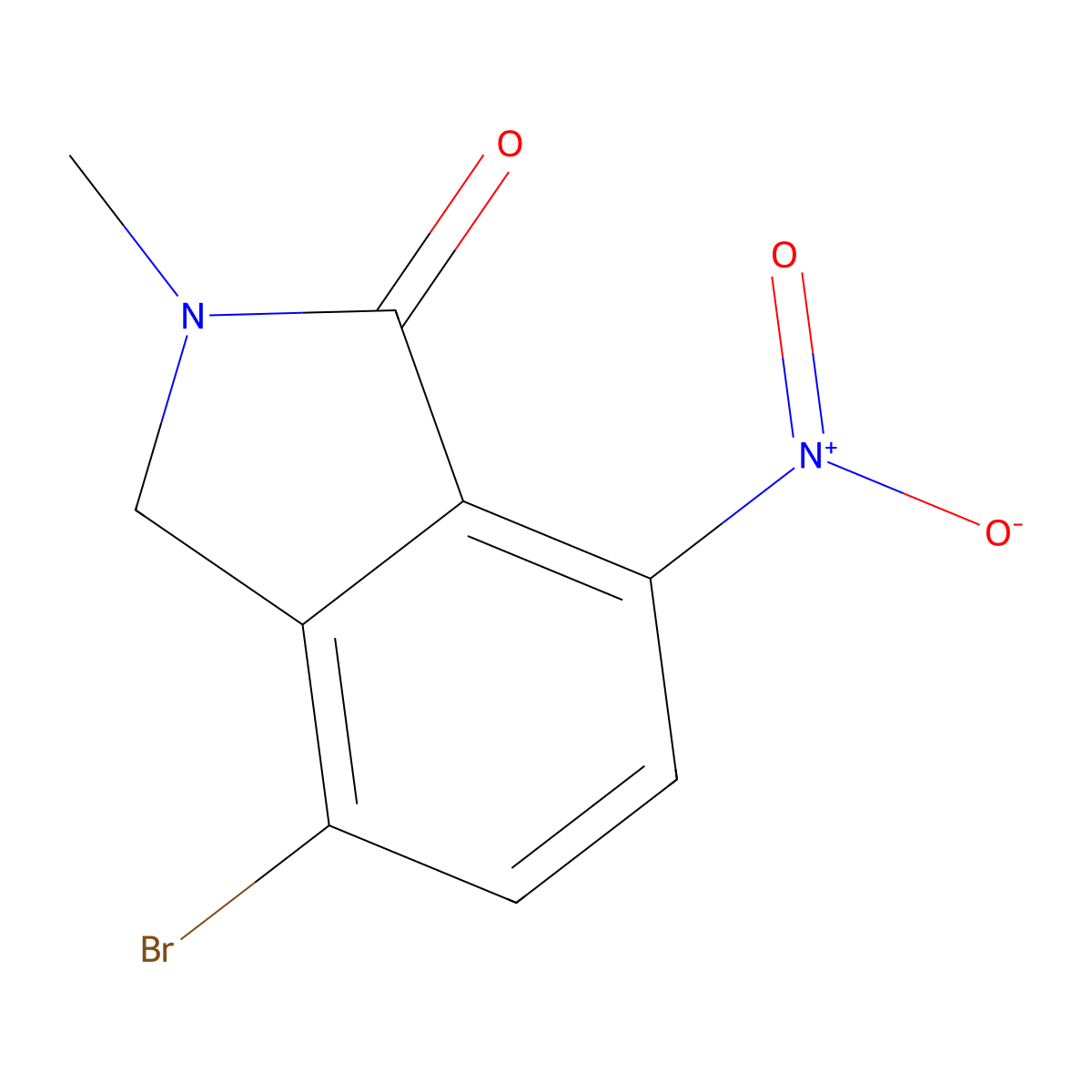 4-Bromo-2-methyl-7-nitroisoindolin-1-one molecular structure, CAS 1257996-66-9