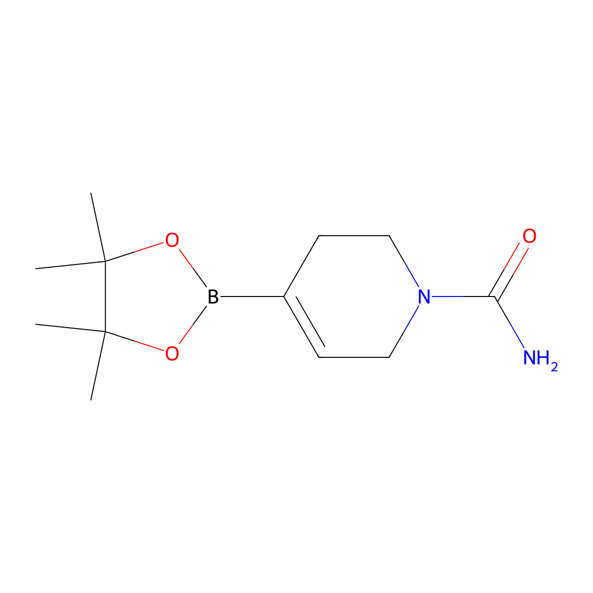 4-(4,4,5,5-tetramethyl-1,3,2-dioxaborolan-2-yl)-5,6-dihydropyridine-1(2H)-carboxamide molecular structure, CAS 1257996-76-1