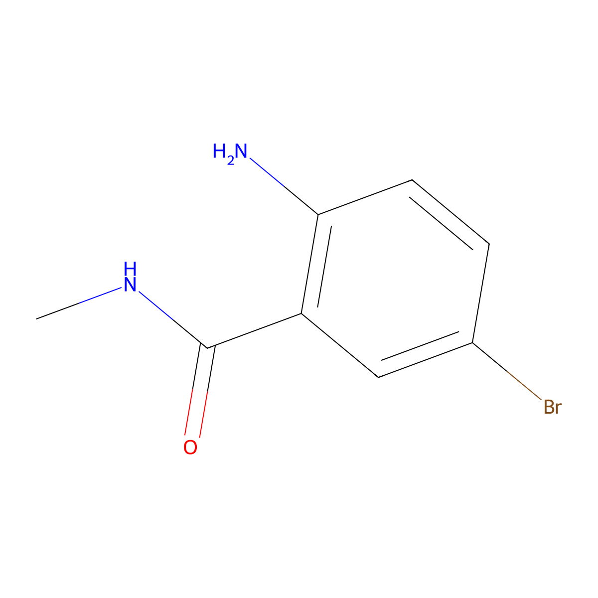 2-Amino-5-bromo-N-methylbenzamide molecular structure, CAS 1257996-85-2