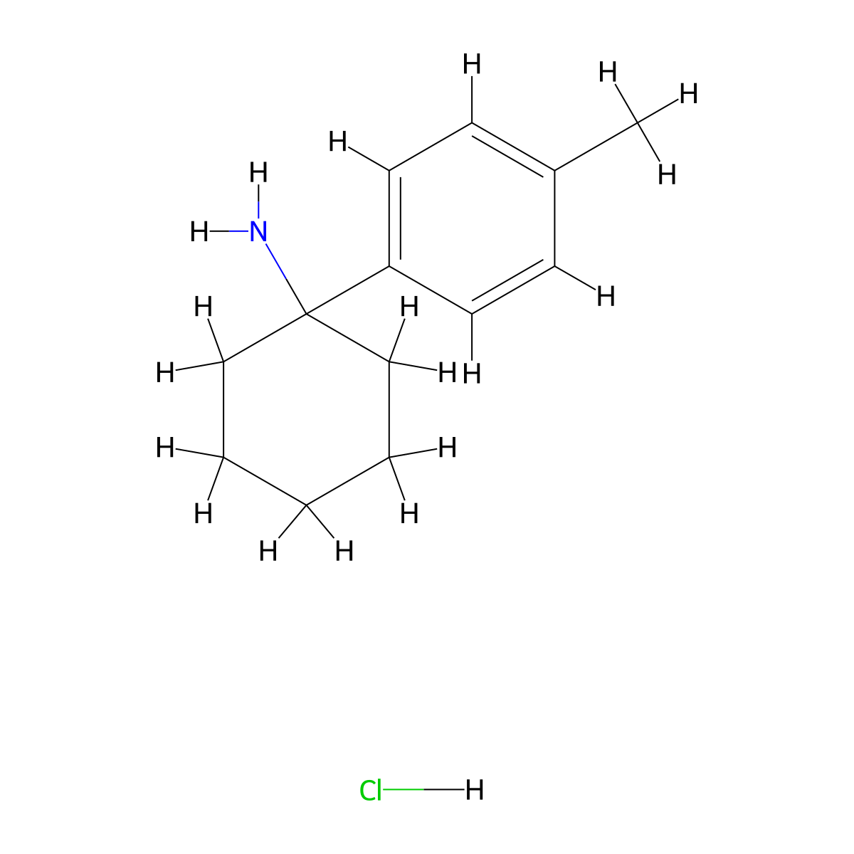 1-(4-Methylphenyl)cyclohexan-1-amine hydrochloride molecular structure, CAS 125802-03-1