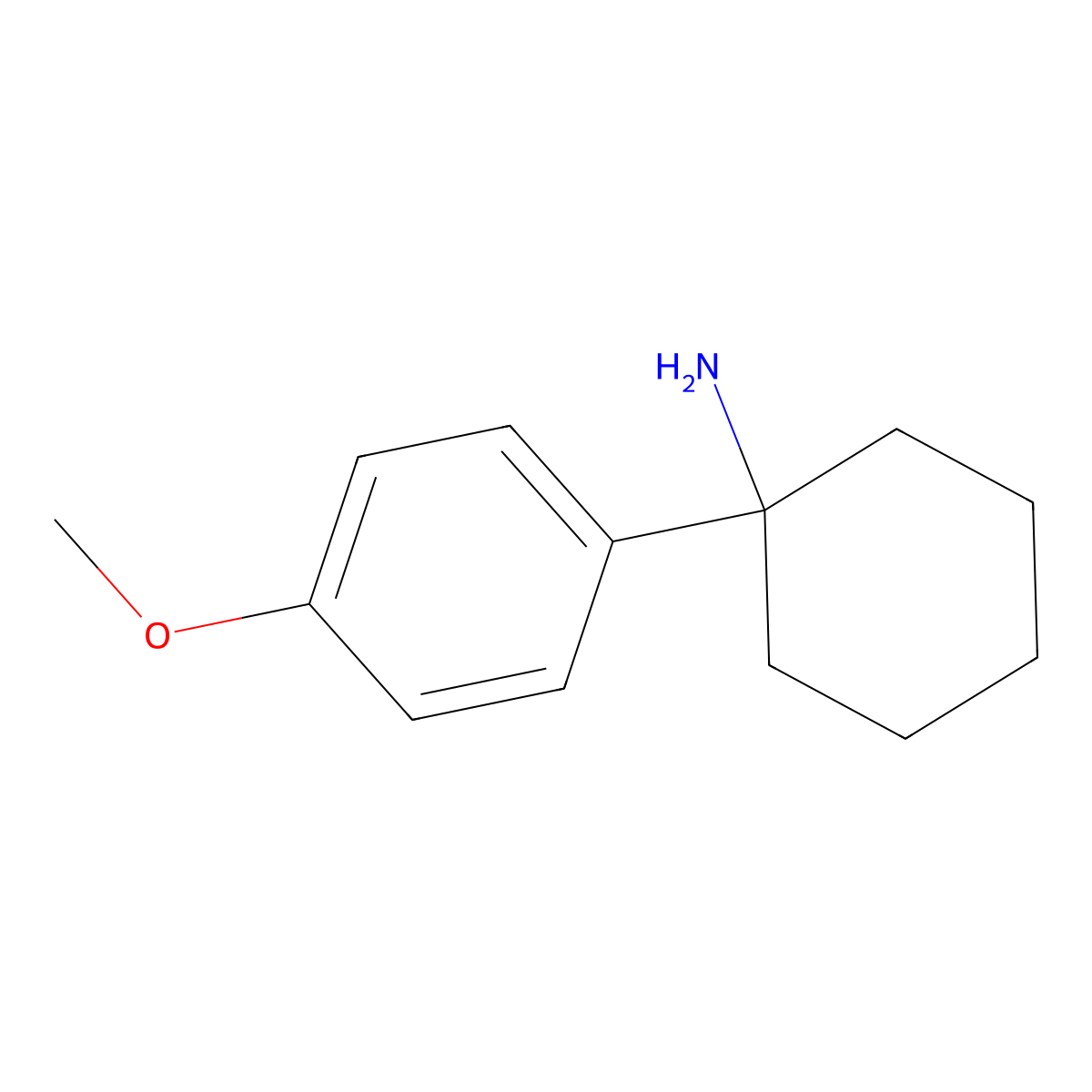 1-(4-Methoxyphenyl)cyclohexan-1-amine molecular structure, CAS 125802-09-7
