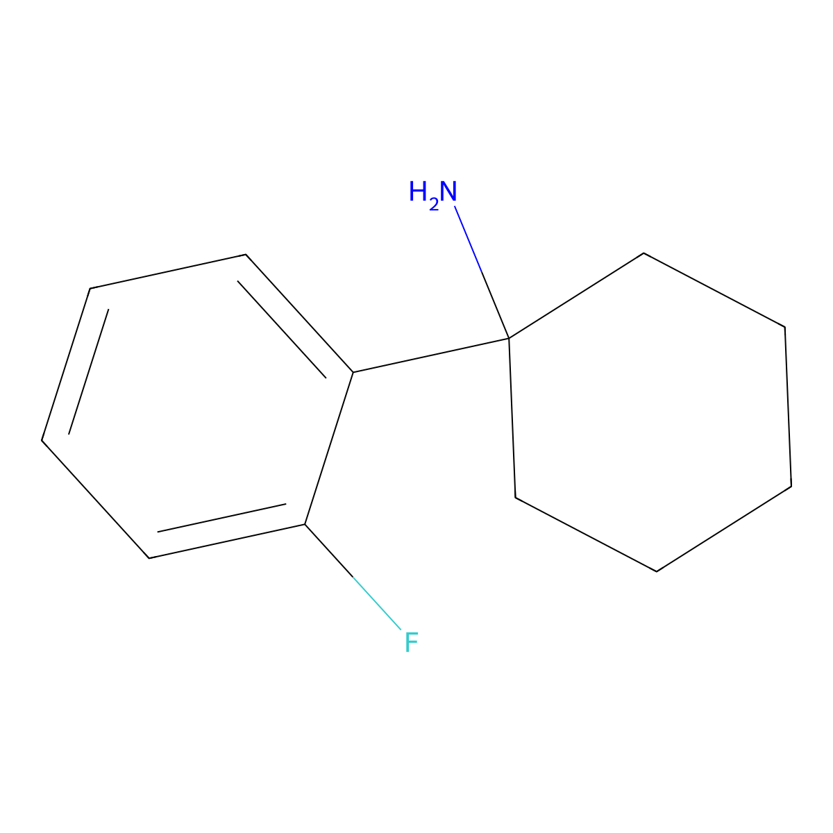 1-(2-Fluorophenyl)cyclohexan-1-amine molecular structure, CAS 125802-17-7