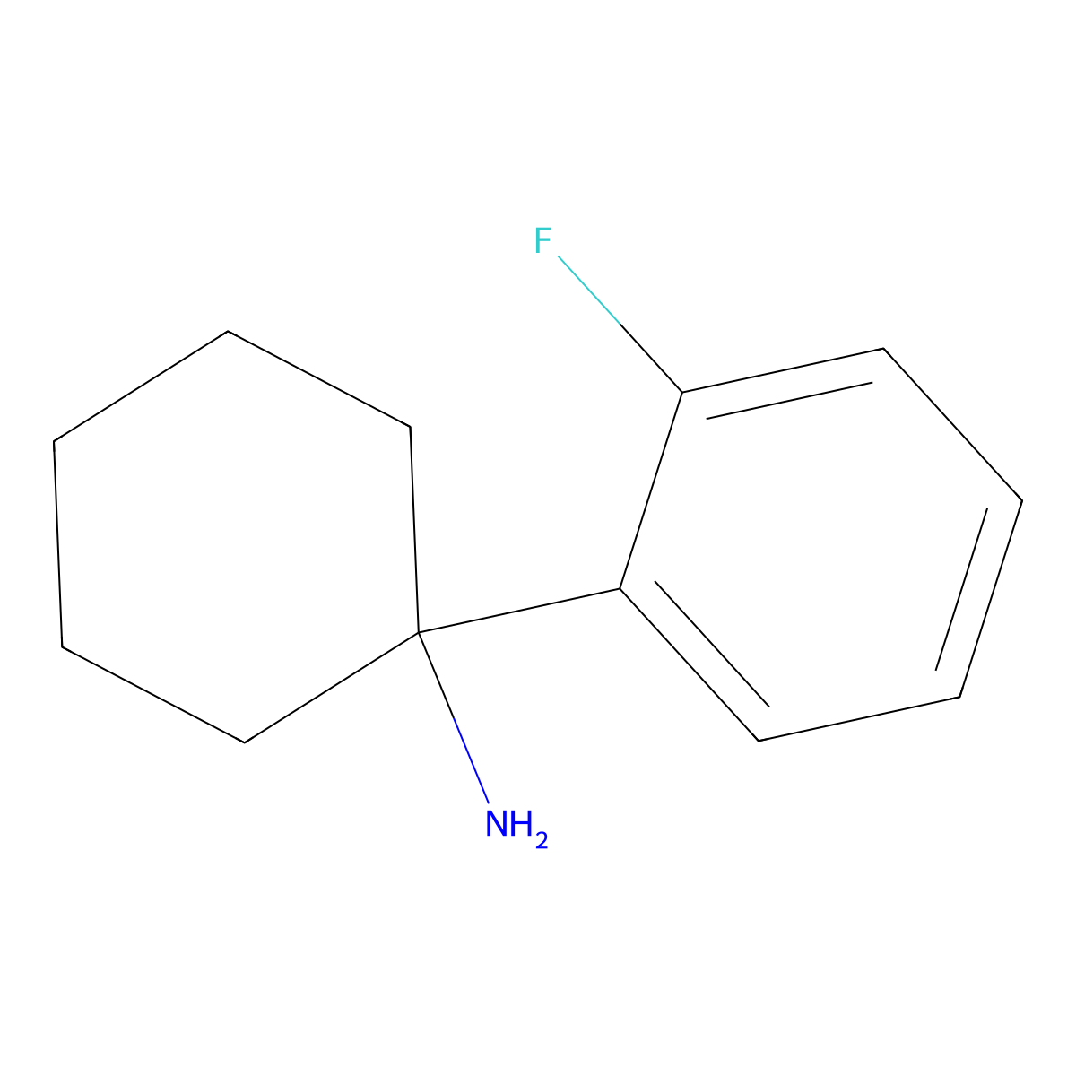 1-(2-Fluorophenyl)cyclohexan-1-amine molecular structure, CAS 125802-17-7
