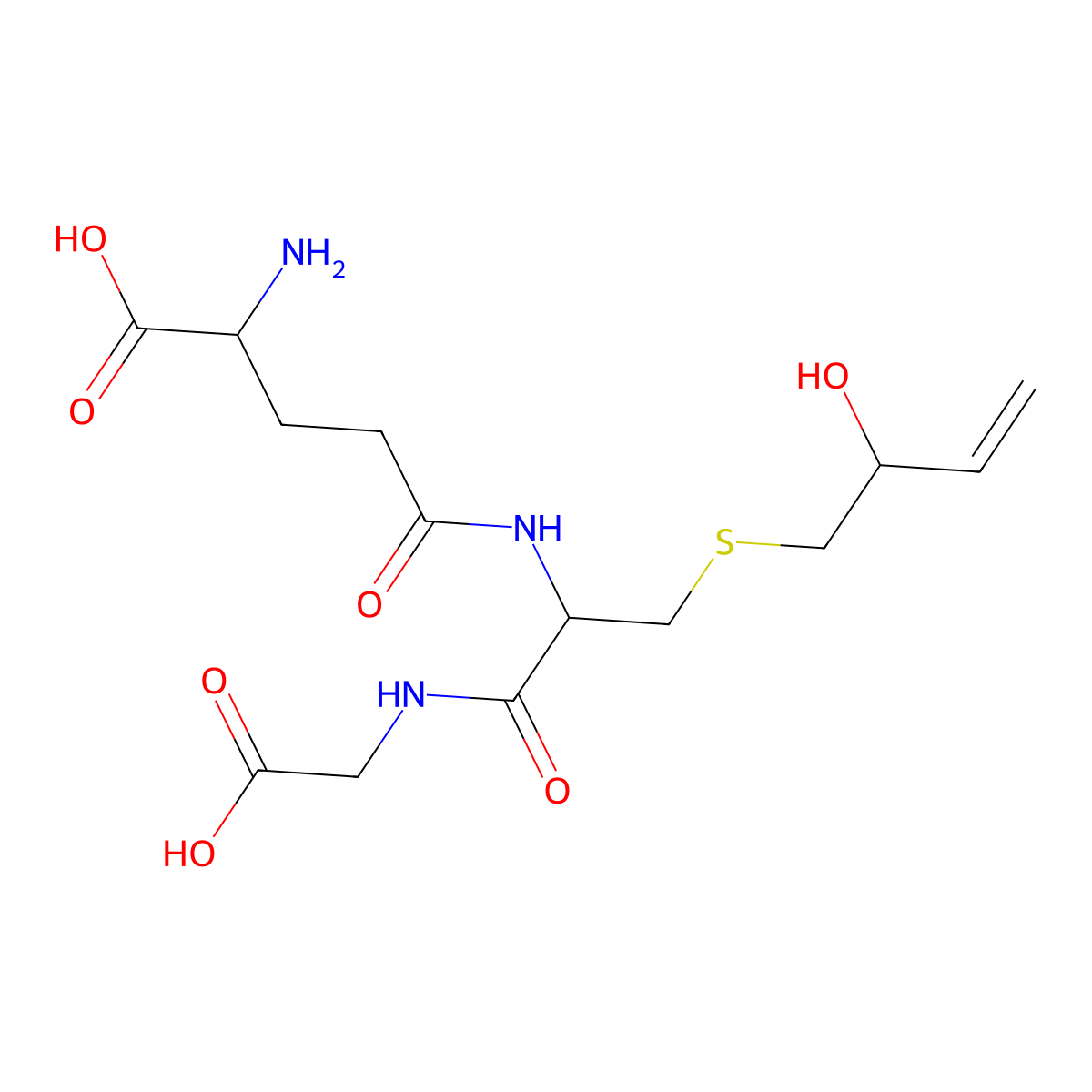 S-(2-hydroxy-3-buten-1-yl)glutathione molecular structure, CAS 125804-13-9