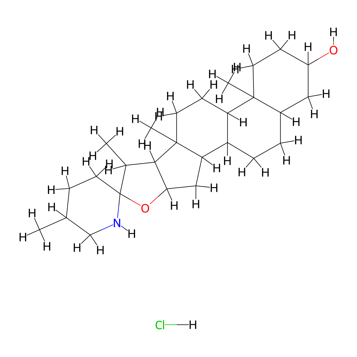 Tomatidine.HCl molecular structure, CAS 1258063-64-7