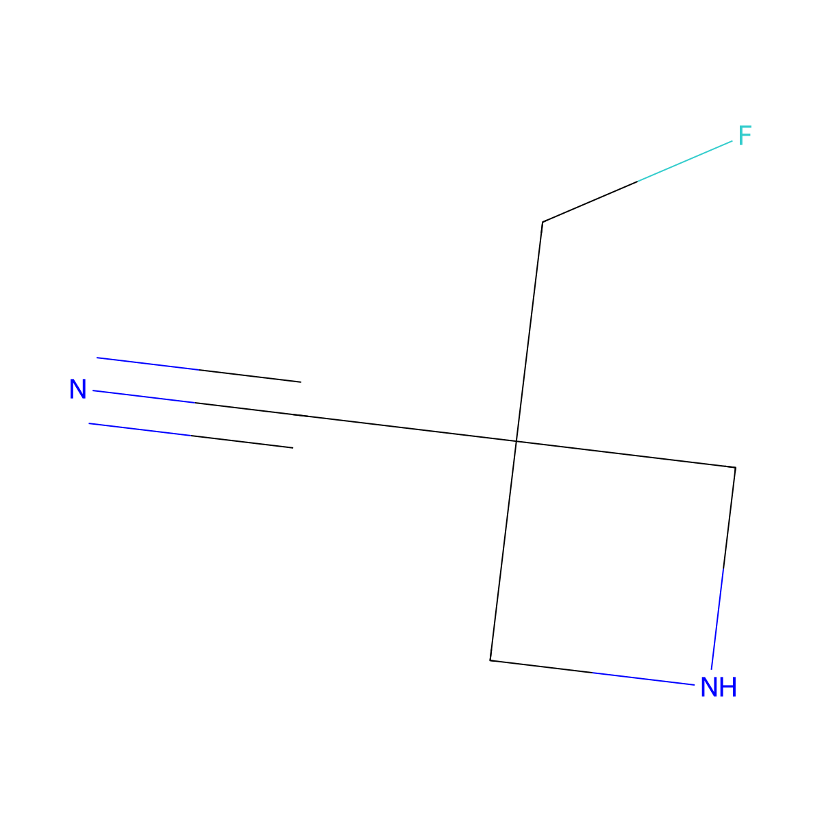3-(Fluoromethyl)azetidine-3-carbonitrile molecular structure, CAS 1258067-08-1