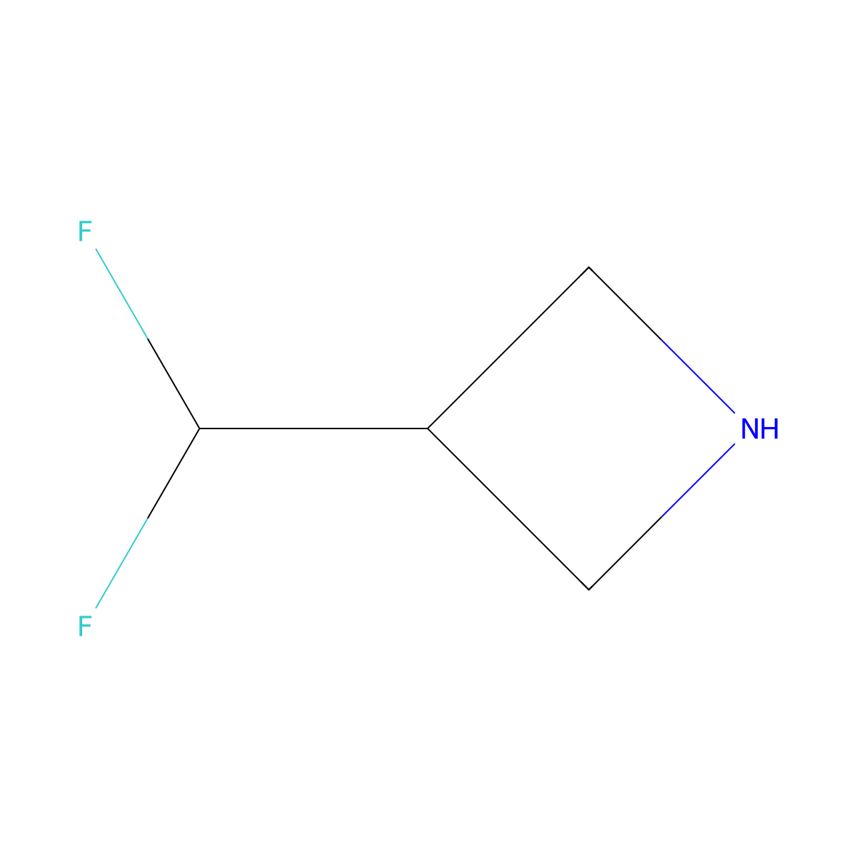 3-(Difluoromethyl)azetidine molecular structure, CAS 1258067-20-7