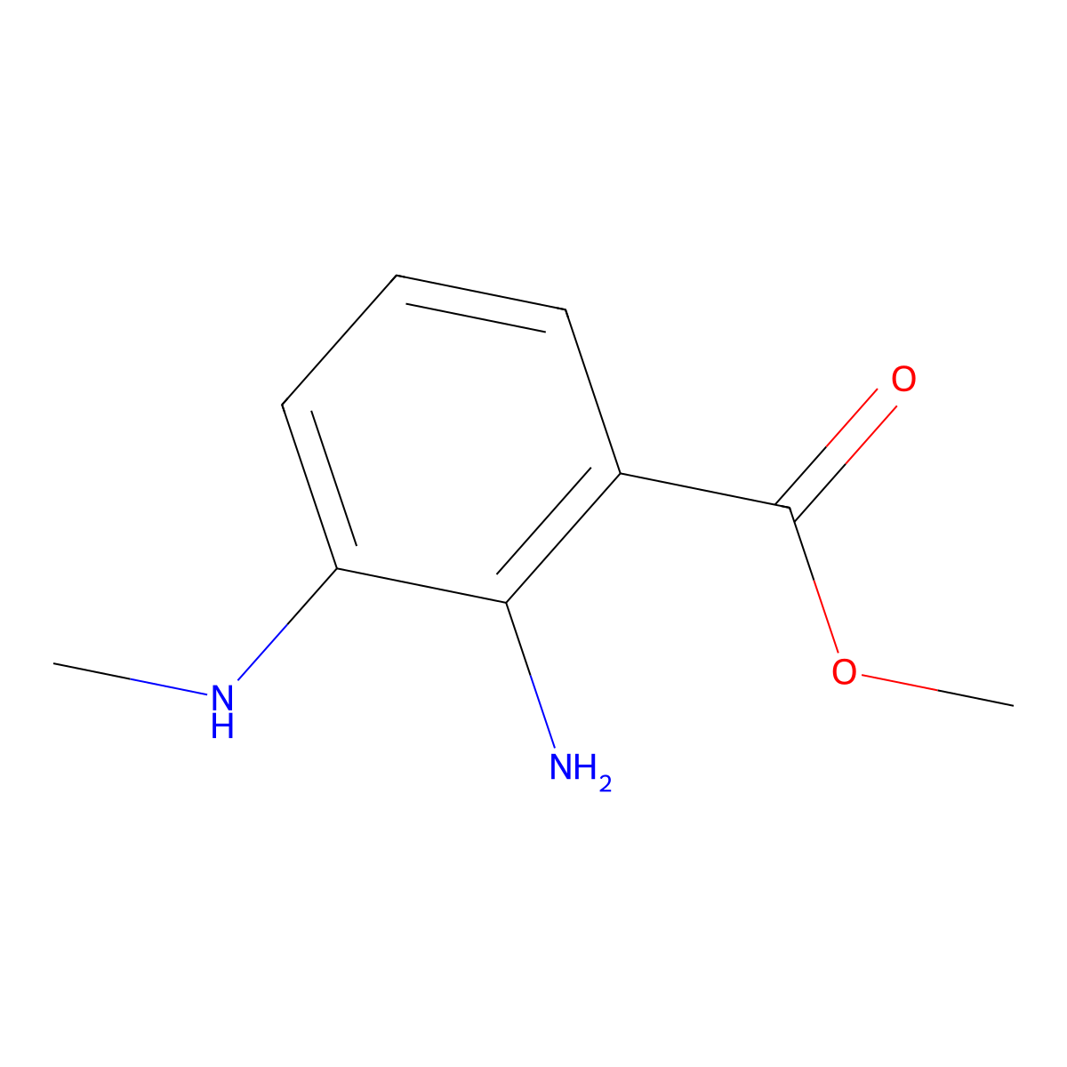 Methyl 2-amino-3-(methylamino)benzoate molecular structure, CAS 1258070-61-9