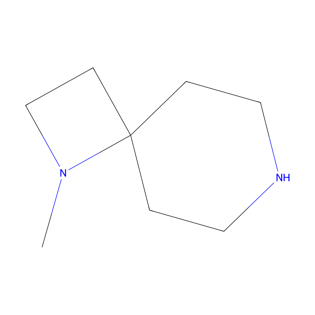 1-Methyl-1,7-diazaspiro(3.5)nonane molecular structure, CAS 1258073-94-7