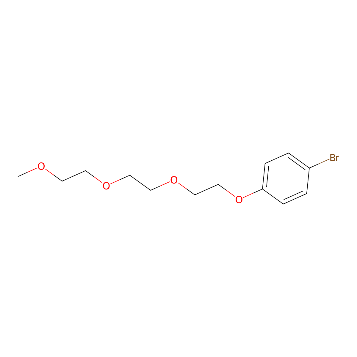 1-Bromo-4-(2-(2-(2-methoxyethoxy)ethoxy)ethoxy)benzene molecular structure, CAS 125808-05-1