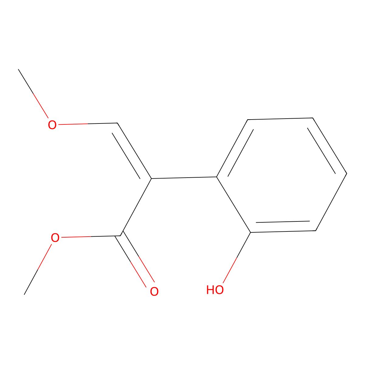 Methyl (2E)-2-(2-hydroxyphenyl)-3-methoxyprop-2-enoate molecular structure, CAS 125808-20-0