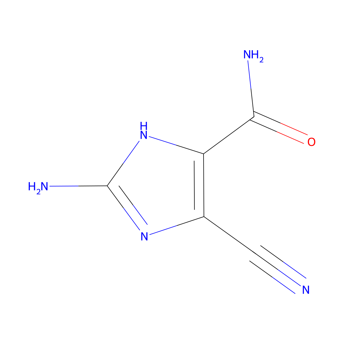 2-Amino-4-cyano-1H-imidazole-5-carboxamide molecular structure, CAS 125815-68-1