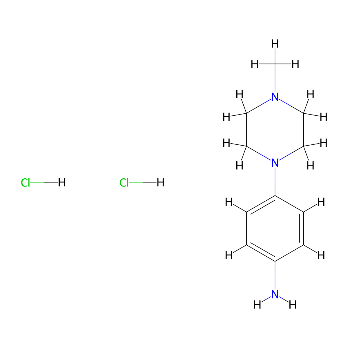 4-(4-Methylpiperazin-1-yl)aniline dihydrochloride molecular structure, CAS 125819-00-3