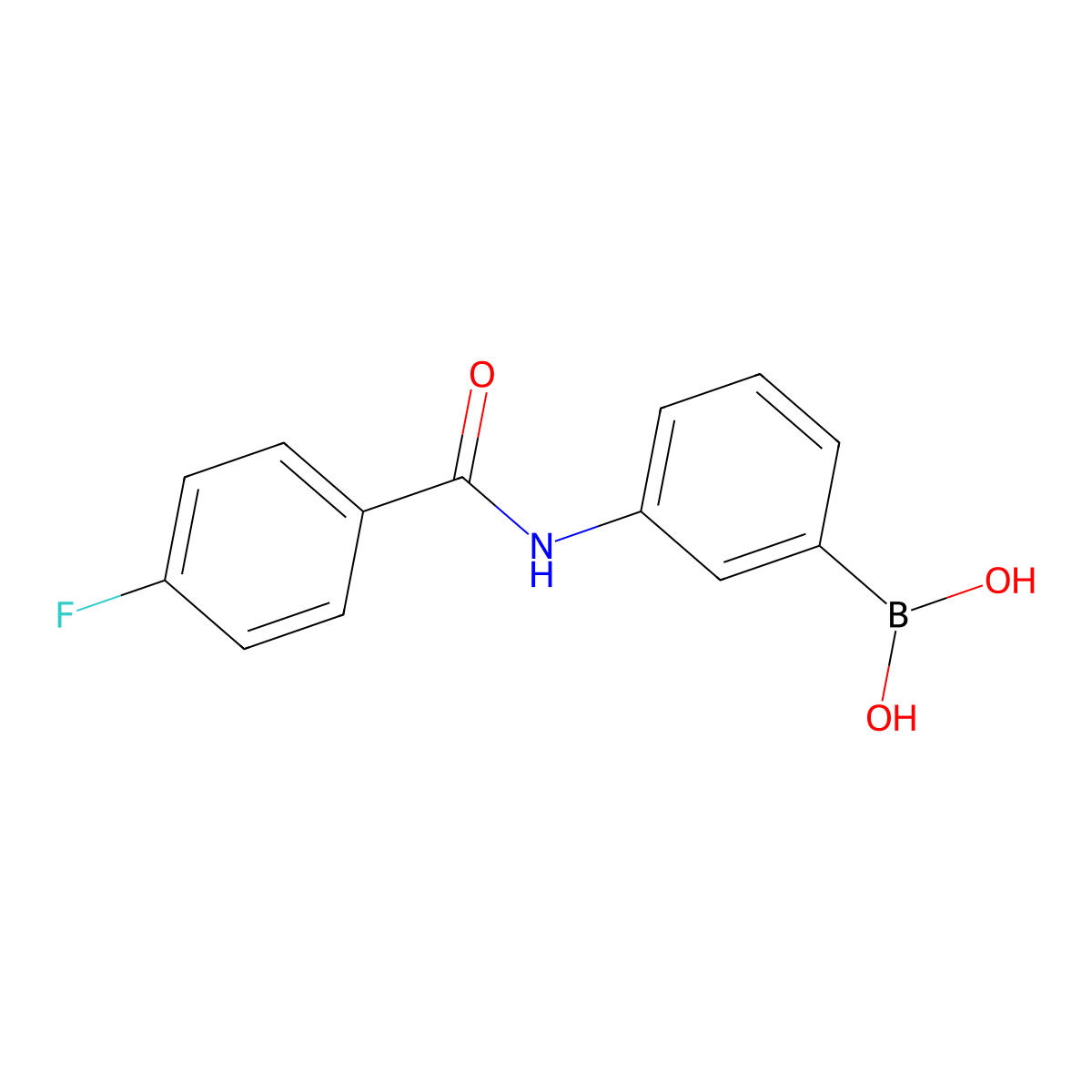 B-[3-[(4-fluorobenzoyl)amino]phenyl]Boronic acid molecular structure, CAS 1258236-58-6