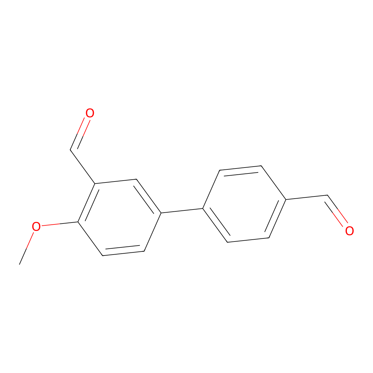 5-(4-Formylphenyl)-2-methoxybenzaldehyde molecular structure, CAS 1258238-47-9