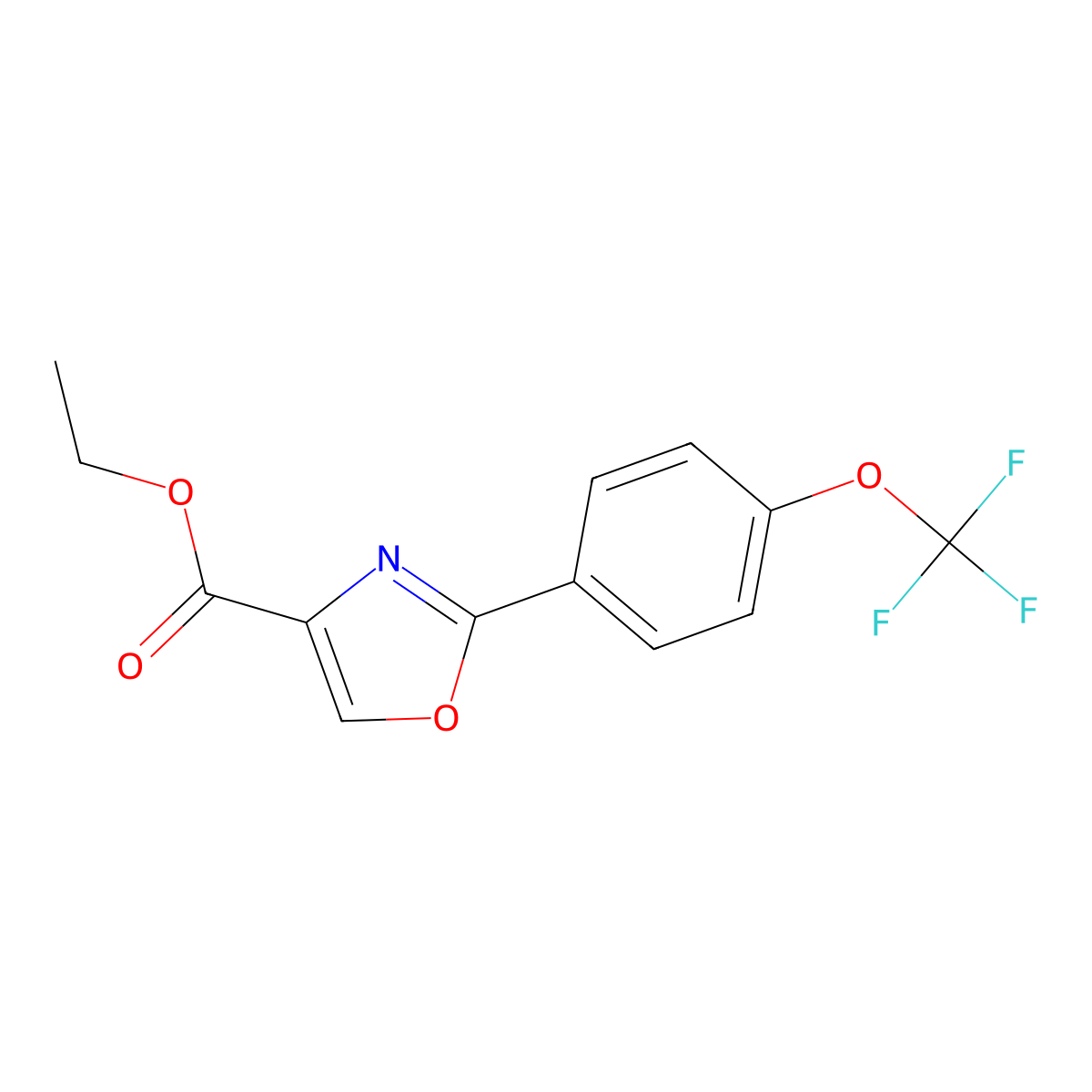 2-(4-Trifluoromethoxy-phenyl)-oxazole-4-carboxylic acid ethyl ester molecular structure, CAS 1258269-02-1