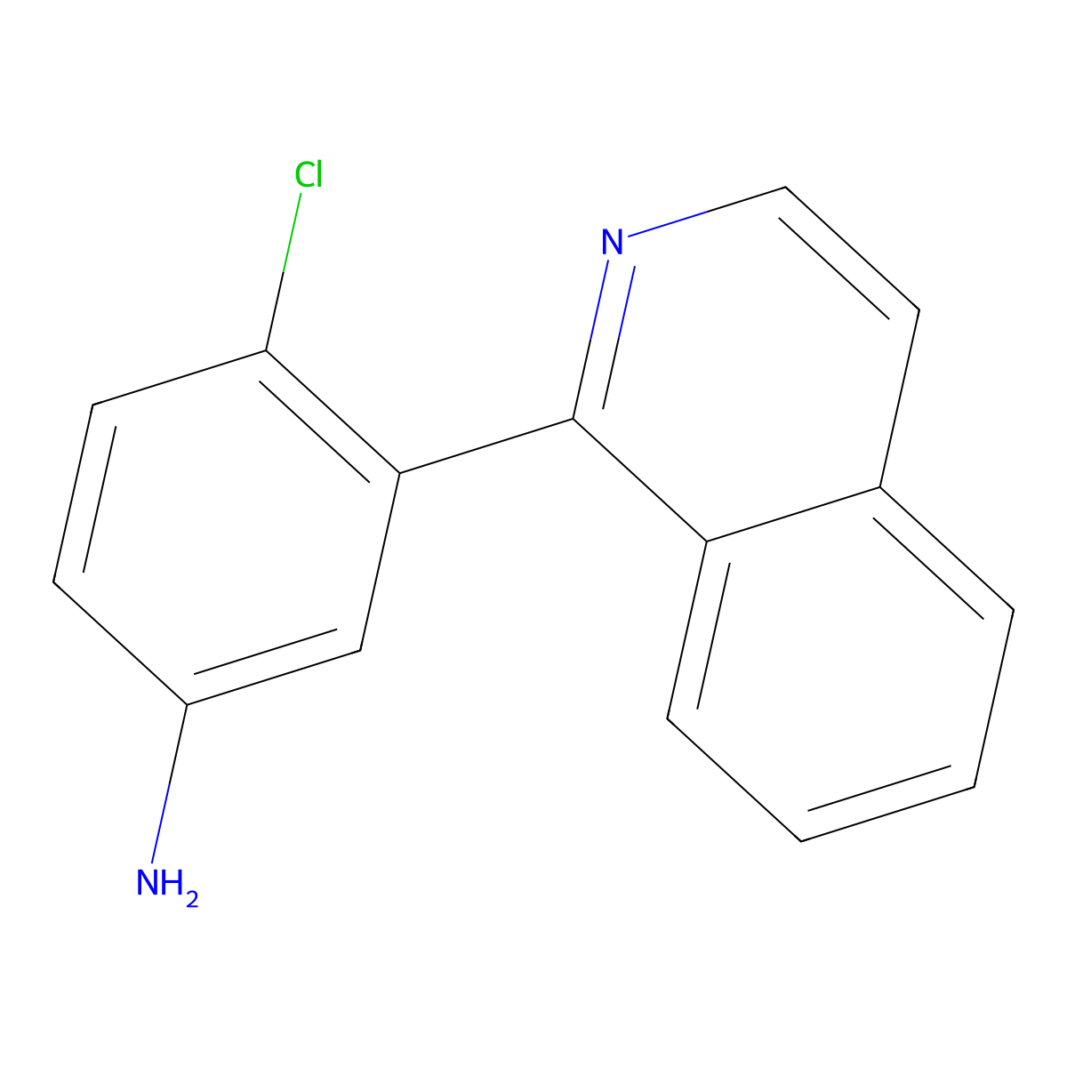 4-chloro-3-(1-isoquinolinyl)Benzenamine molecular structure, CAS 1258282-48-2