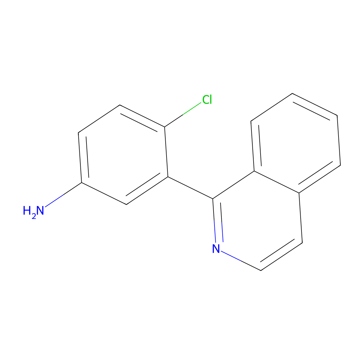 4-chloro-3-(1-isoquinolinyl)Benzenamine molecular structure, CAS 1258282-48-2