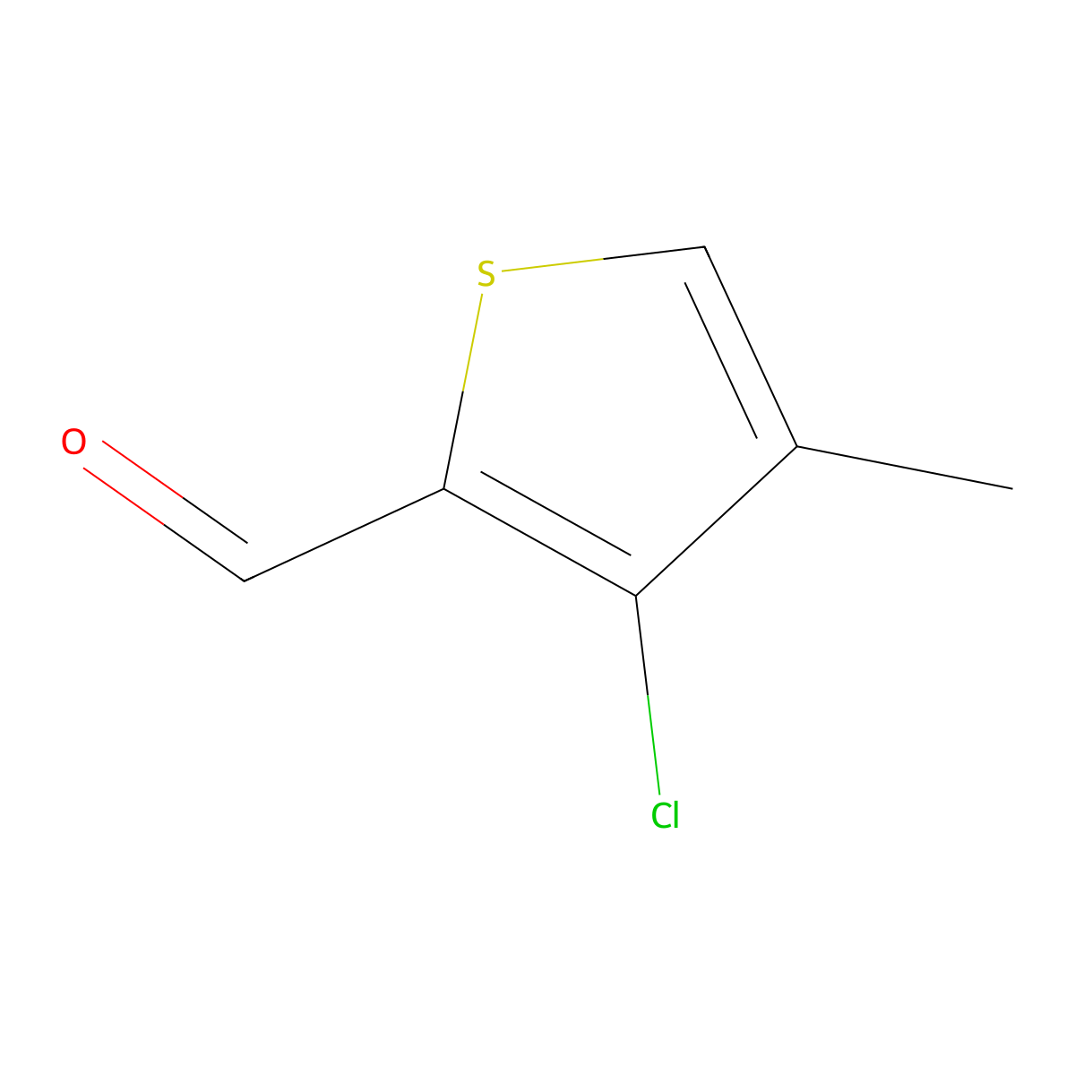 3-Chloro-4-methylthiophene-2-carbaldehyde molecular structure, CAS 1258283-00-9