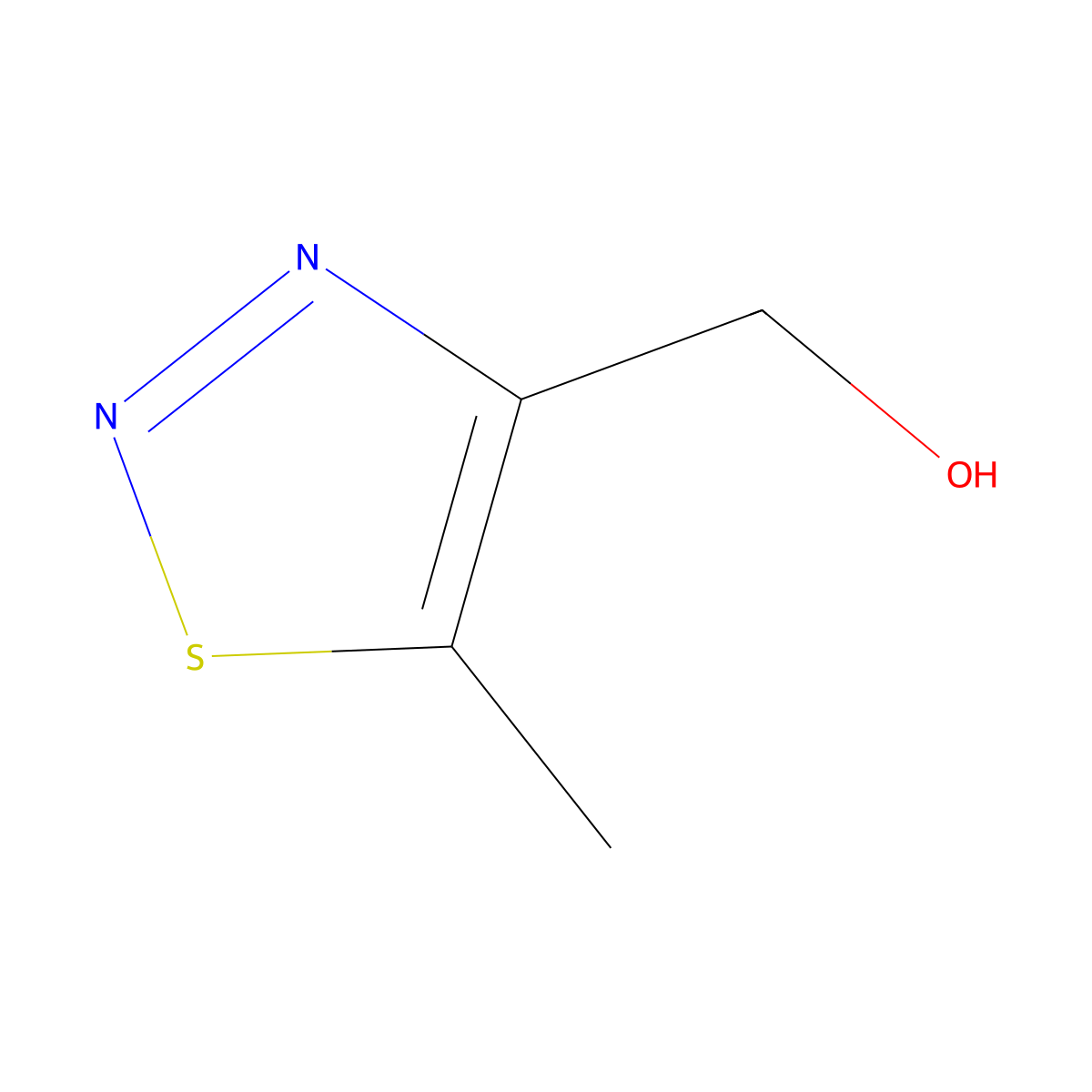 (5-Methyl-1,2,3-thiadiazol-4-yl)methanol molecular structure, CAS 1258283-94-1