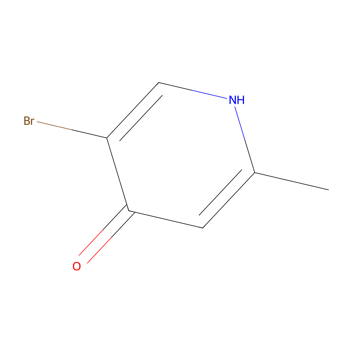 5-Bromo-2-methylpyridin-4-ol molecular structure, CAS 1258287-39-6