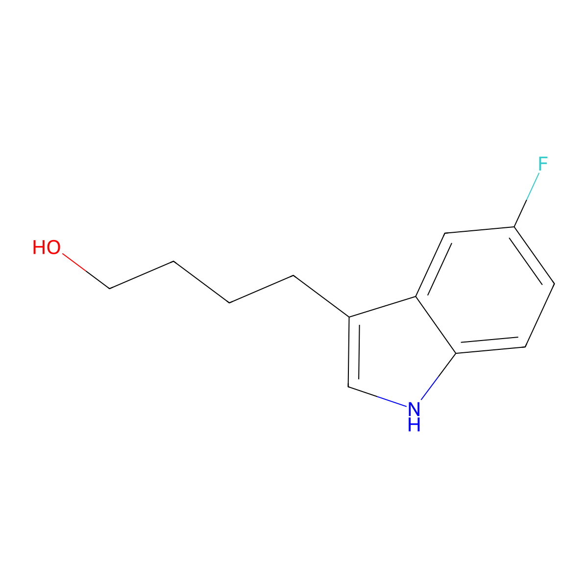 4-(5-fluoro-1H-indol-3-yl)butan-1-ol molecular structure, CAS 1258297-33-4