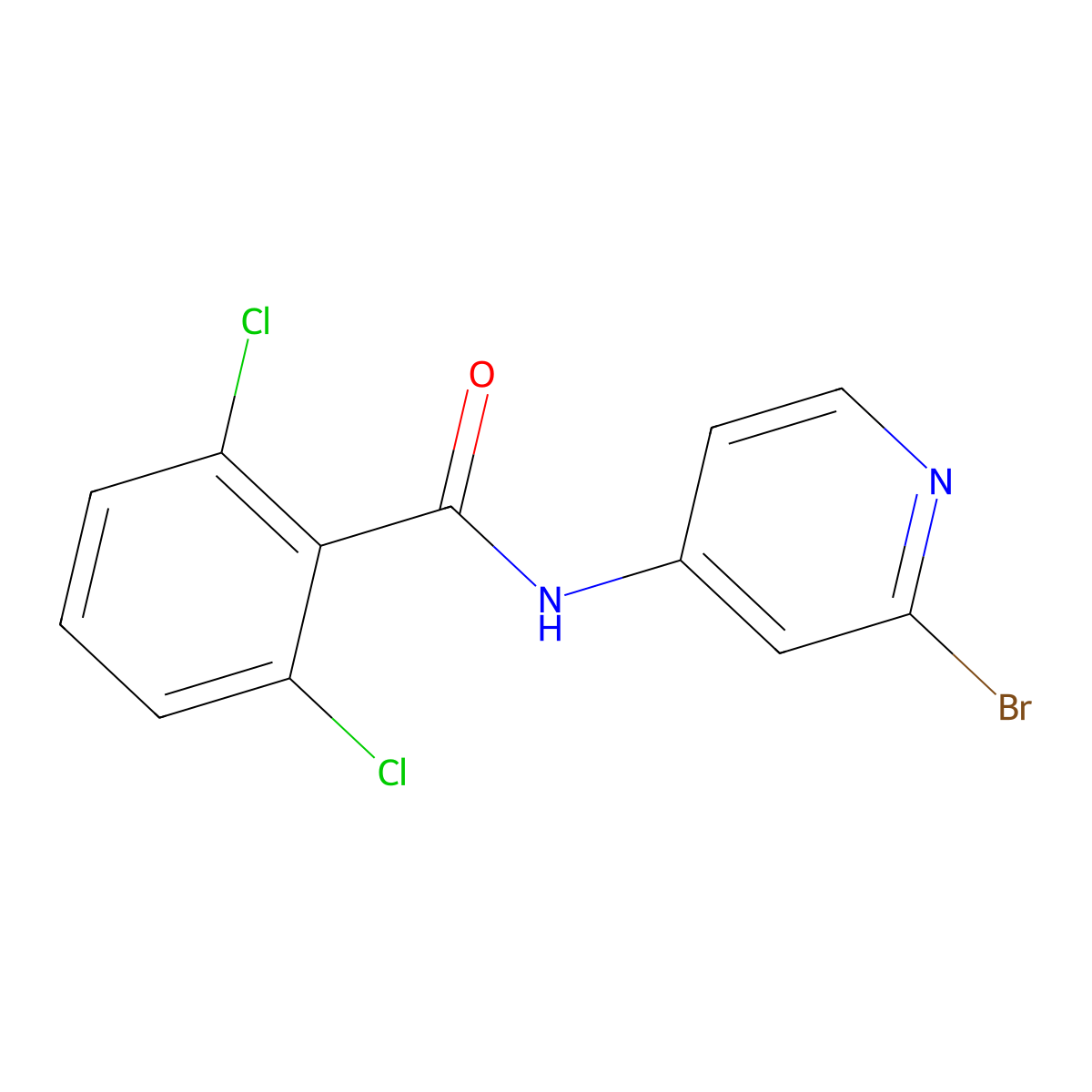 N-(2-Bromopyridin-4-yl)-2,6-dichlorobenzamide molecular structure, CAS 1258298-00-8