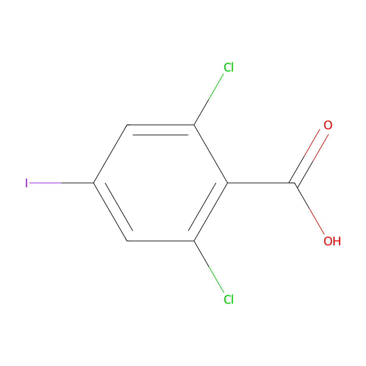 2,6-Dichloro-4-iodobenzoic acid molecular structure, CAS 1258298-01-9
