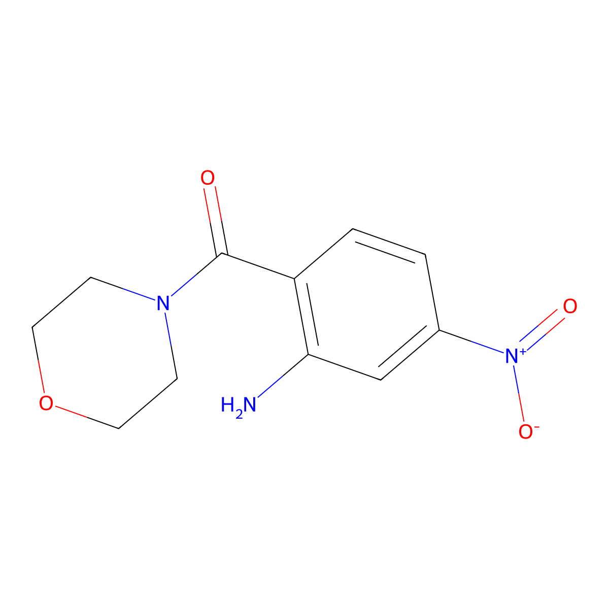 (2-Amino-4-nitrophenyl)(morpholin-4-yl)methanone molecular structure, CAS 1258322-92-7