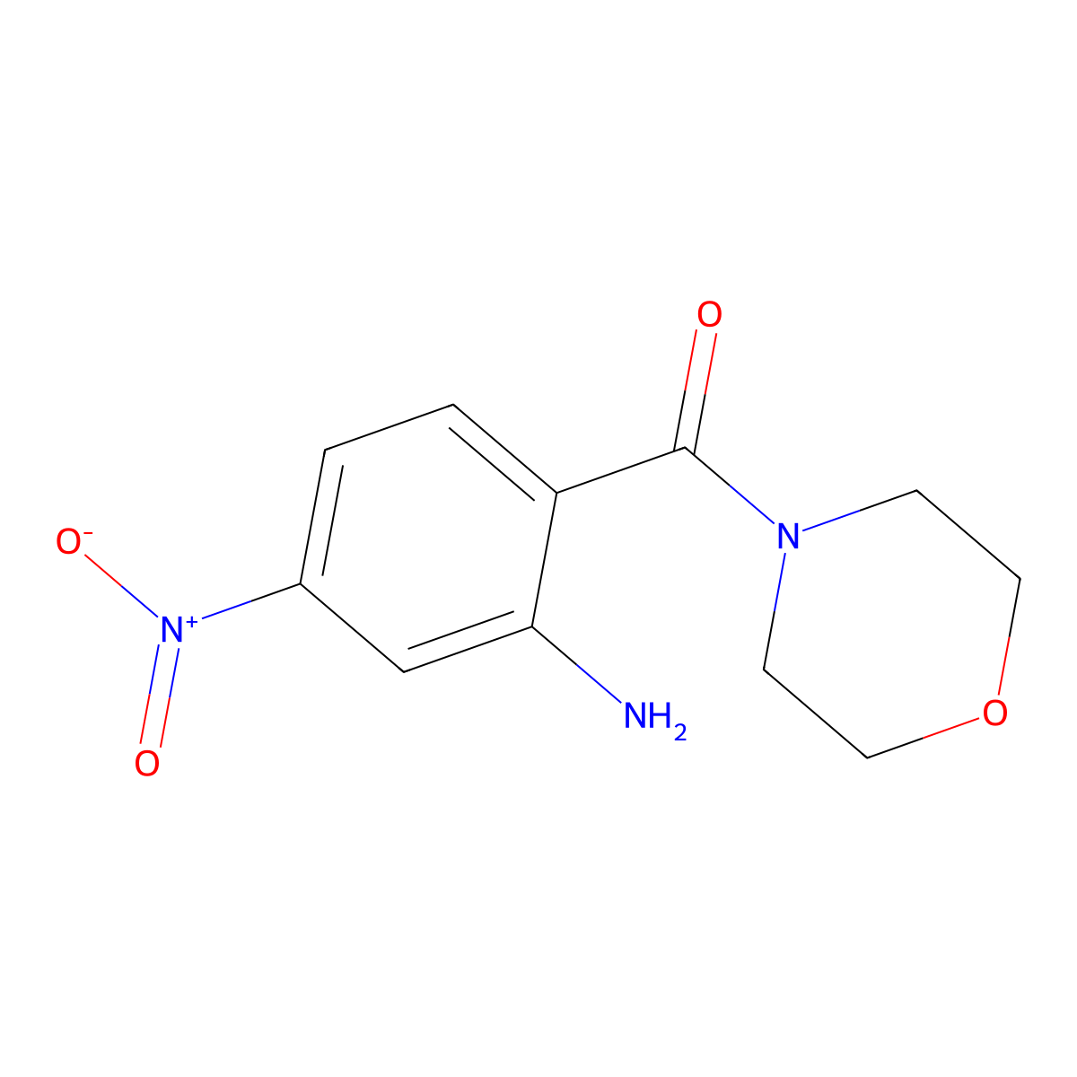 (2-Amino-4-nitrophenyl)(morpholin-4-yl)methanone molecular structure, CAS 1258322-92-7
